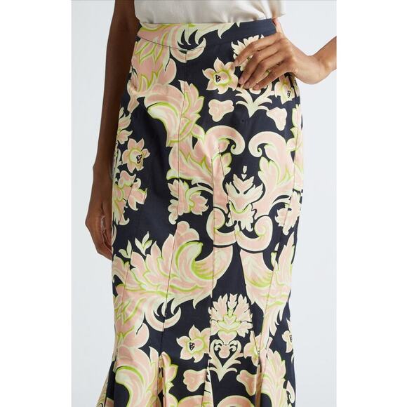 ETRO Abstract-Print Cotton Midi Skirt Size 2 US (38 IT) NEW $1990! - Picture 5 of 7